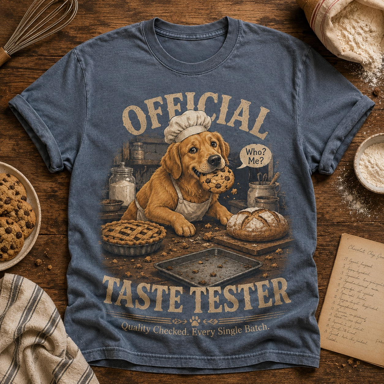 Every Batch Personally Tested Dog T-Shirt 👨‍🍳
