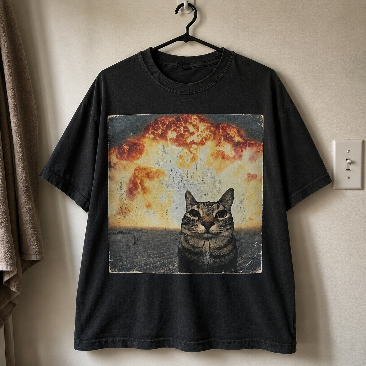 Vintage Explosion Cat T-shirt