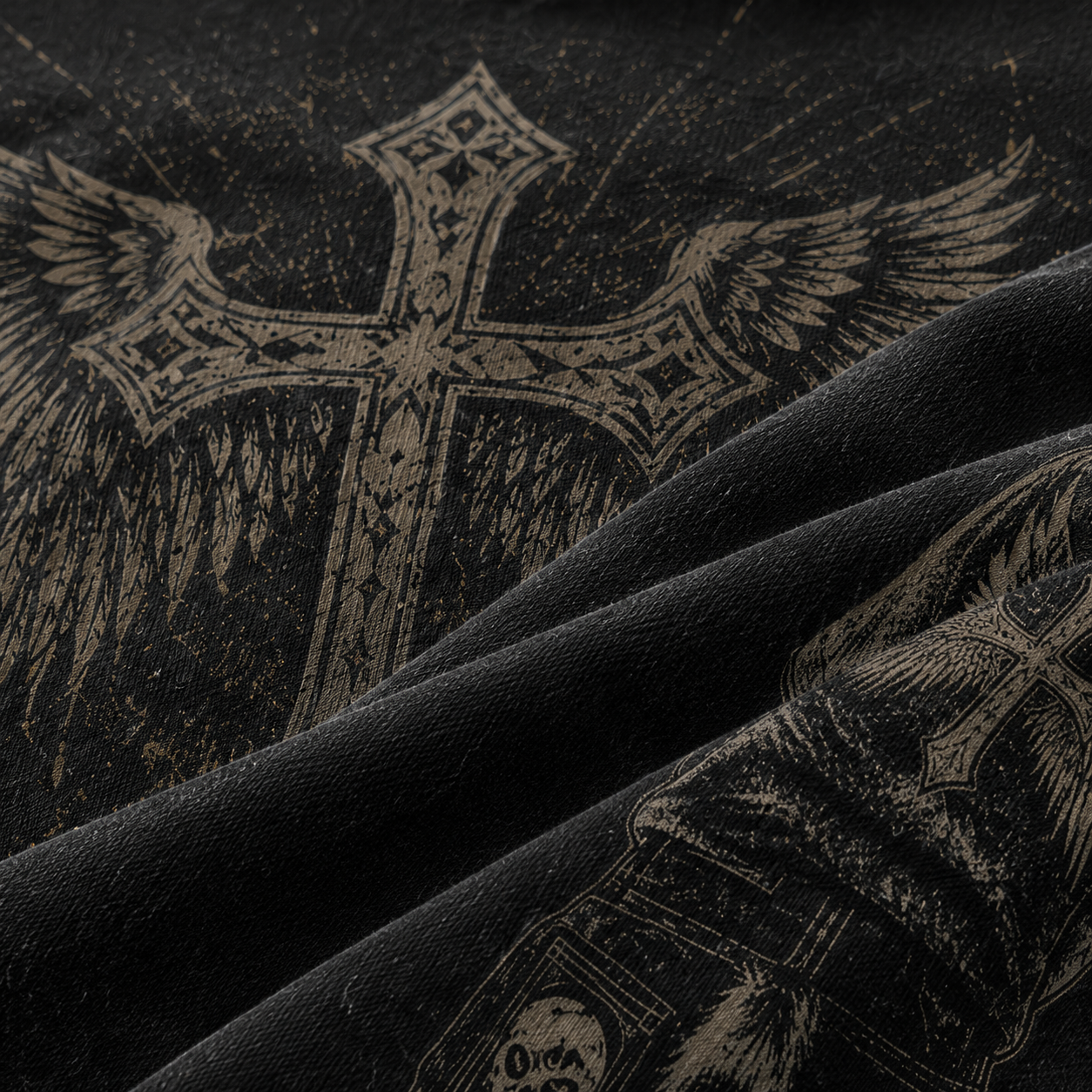 ✝️ Wings of Faith Vintage Cross Cat Collection T-Shirt Set