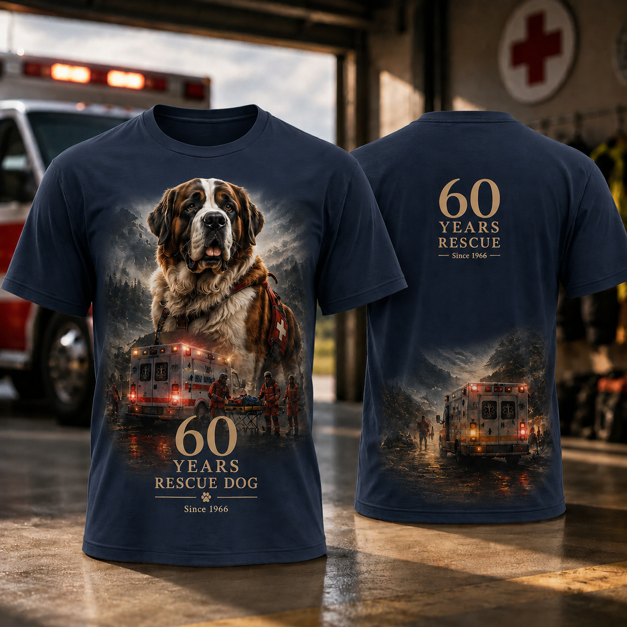 60 Years Rescue Dog Tee