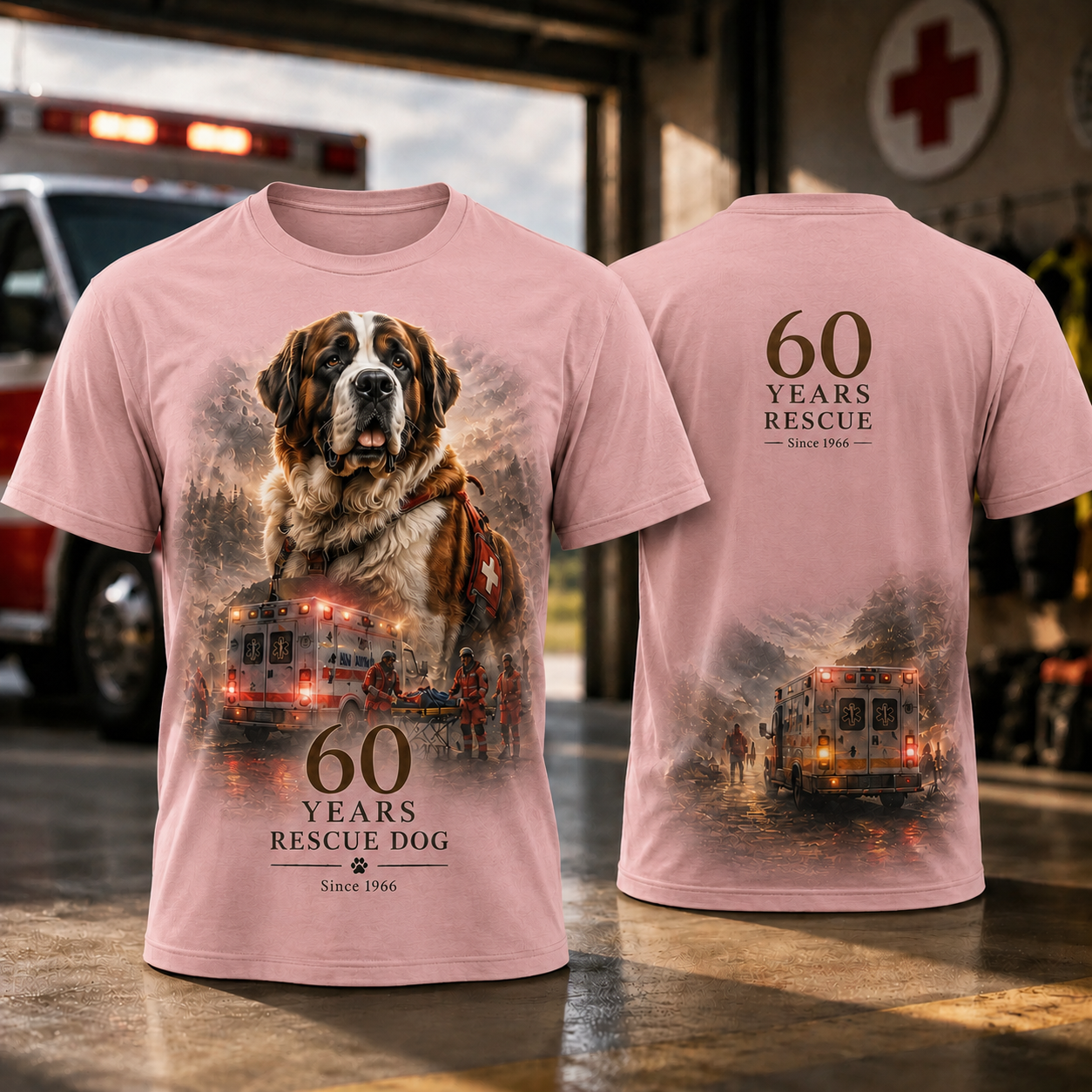 60 Years Rescue Dog Tee