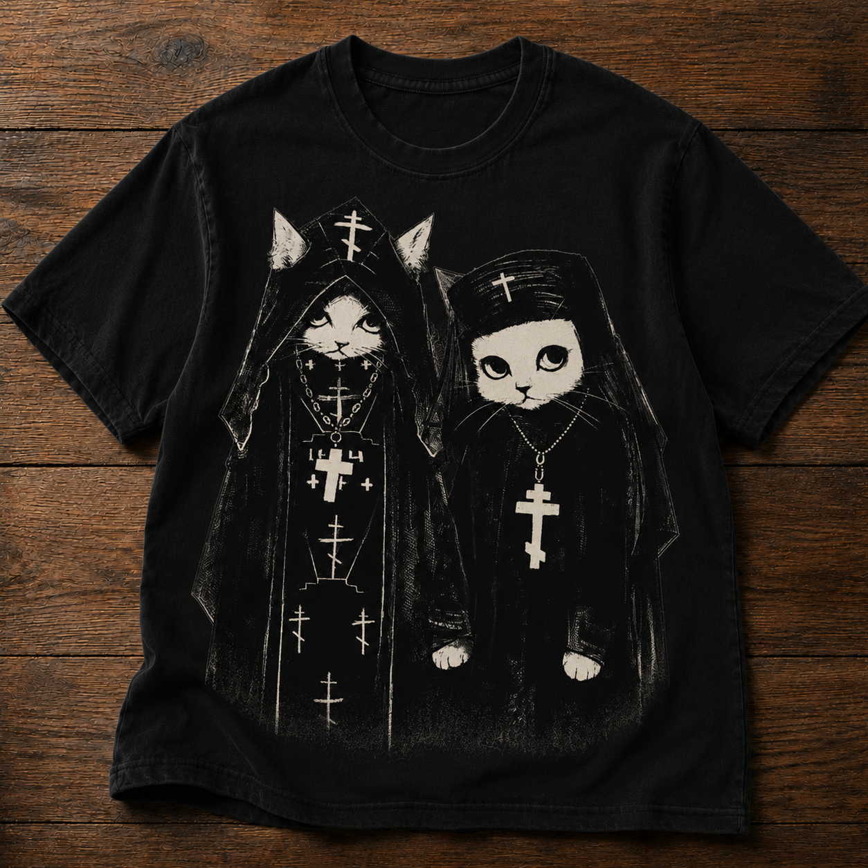 Gothic Faith Cats T-Shirt