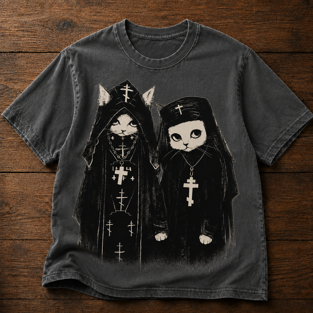 Gothic Faith Cats T-Shirt