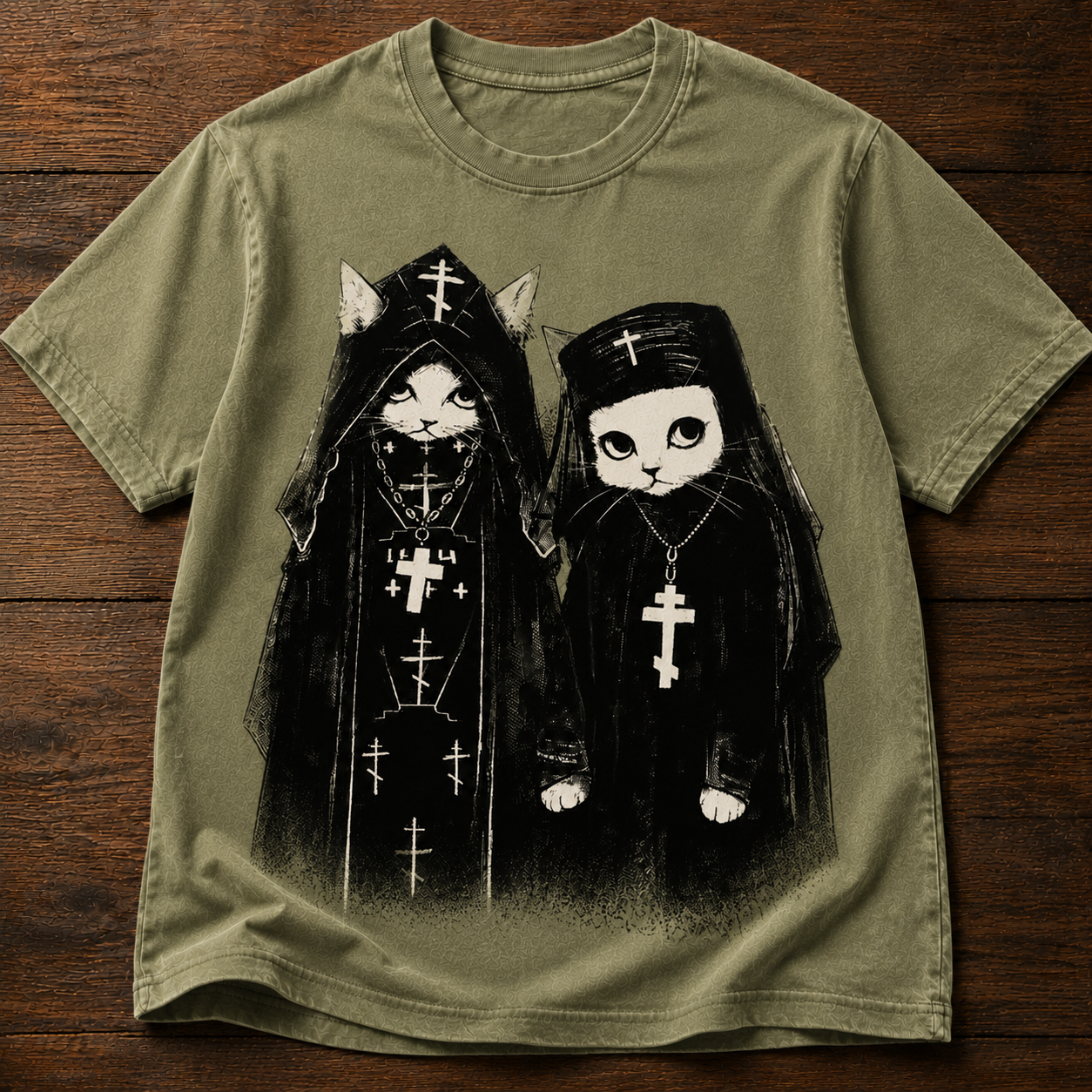 Gothic Faith Cats T-Shirt
