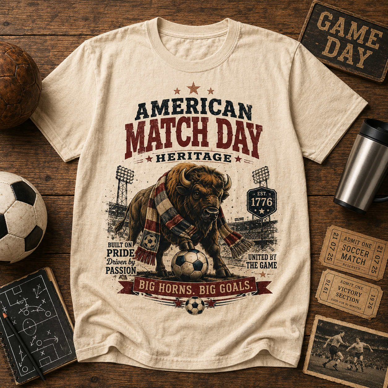 Big Horns, Big Goals Tee