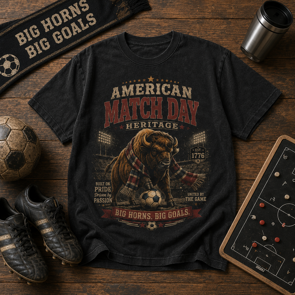 Big Horns, Big Goals Tee