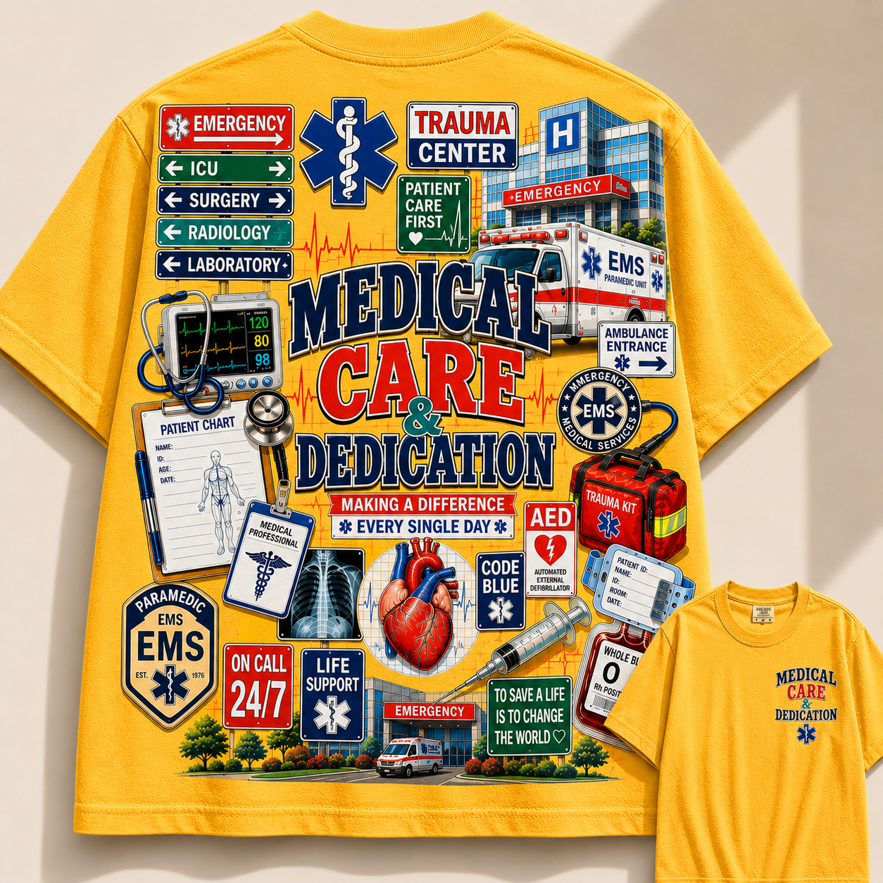 Medical Care & Dedication Tee