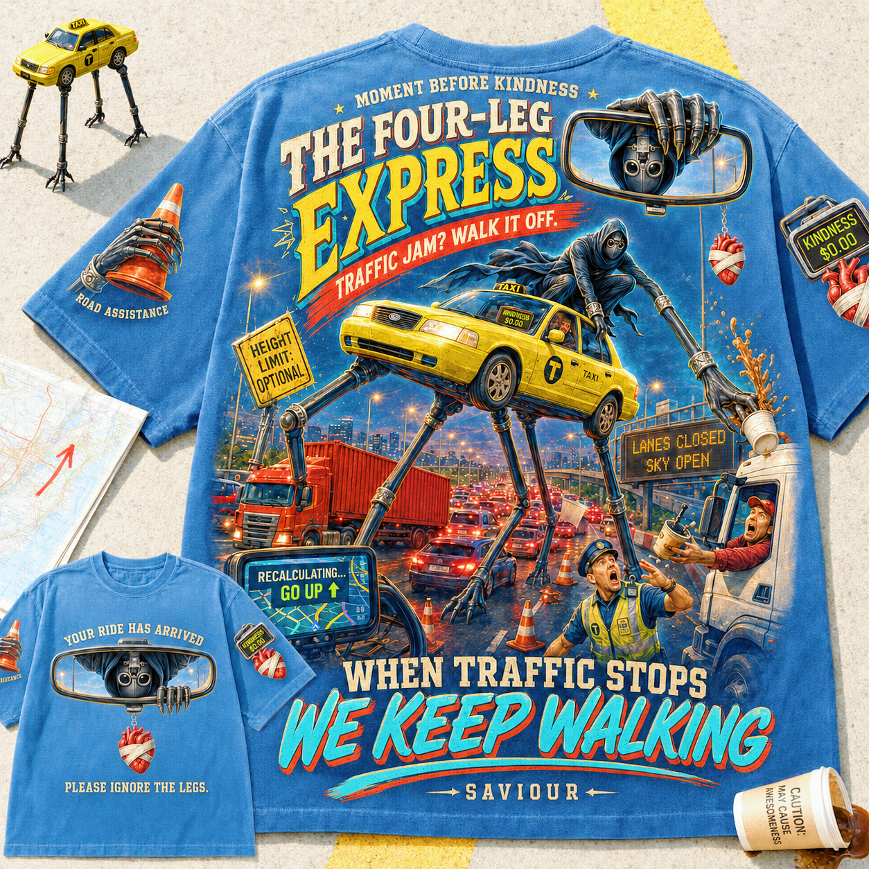Four-Leg Express New York Taxi Dog T-Shirt