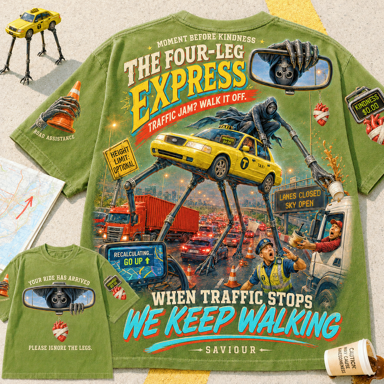 Four-Leg Express New York Taxi Dog T-Shirt