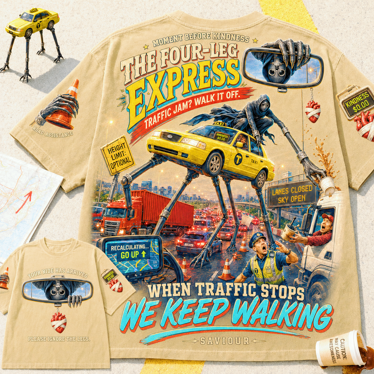 Four-Leg Express New York Taxi Dog T-Shirt