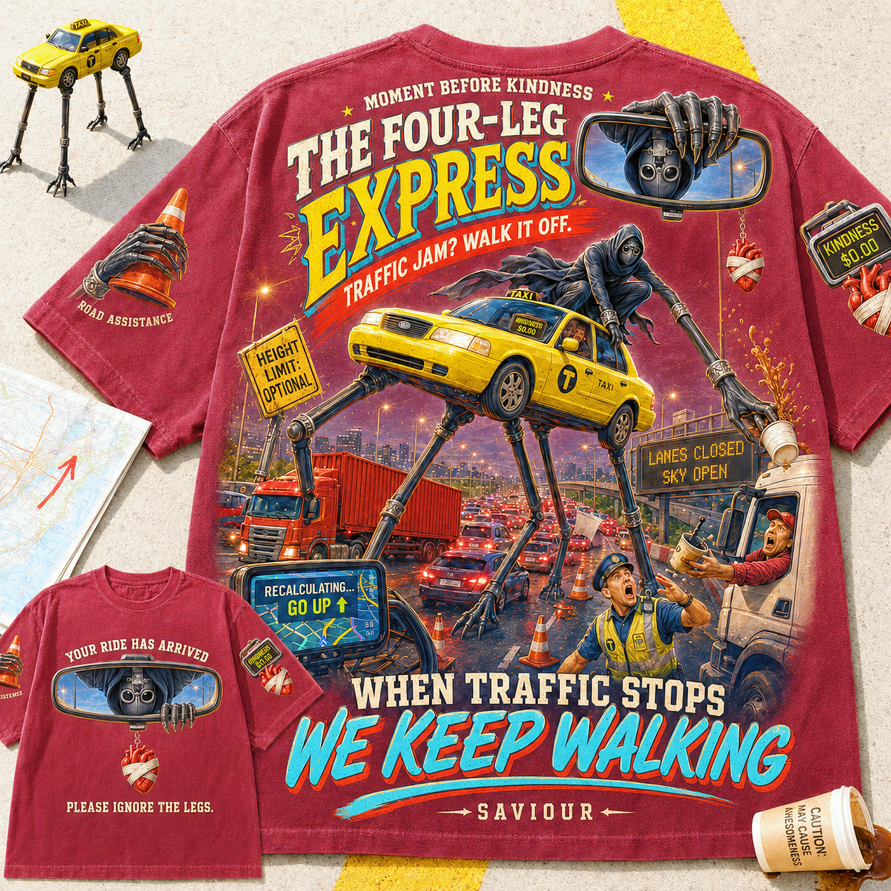 Four-Leg Express New York Taxi Dog T-Shirt