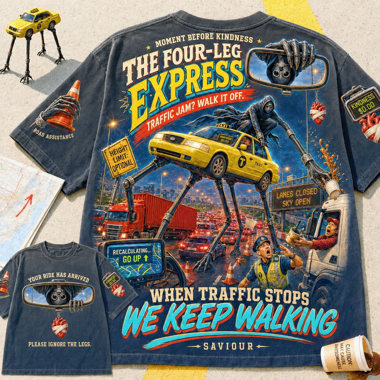 Four-Leg Express New York Taxi Dog T-Shirt