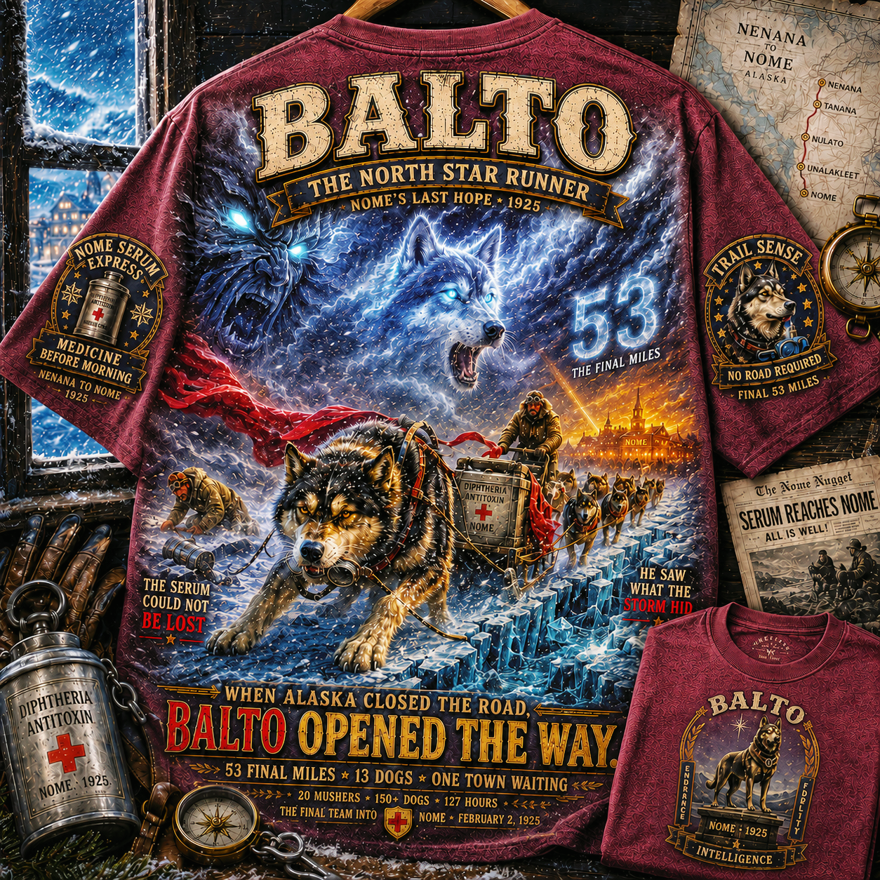 Balto Final 53 Miles Tribute T-Shirt
