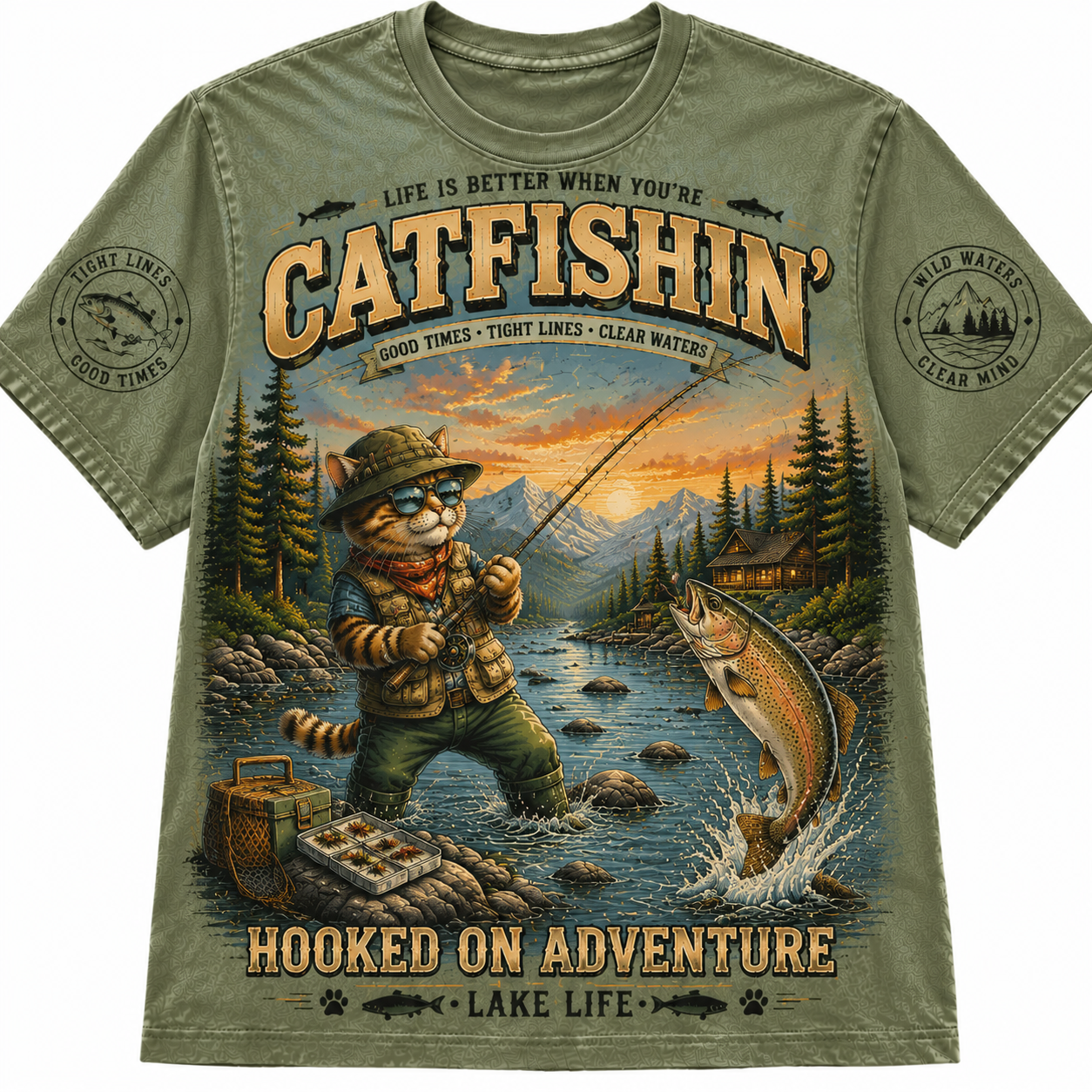 Lake Life Fishing Tee