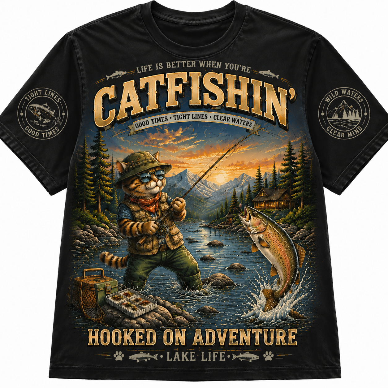 Lake Life Fishing Tee