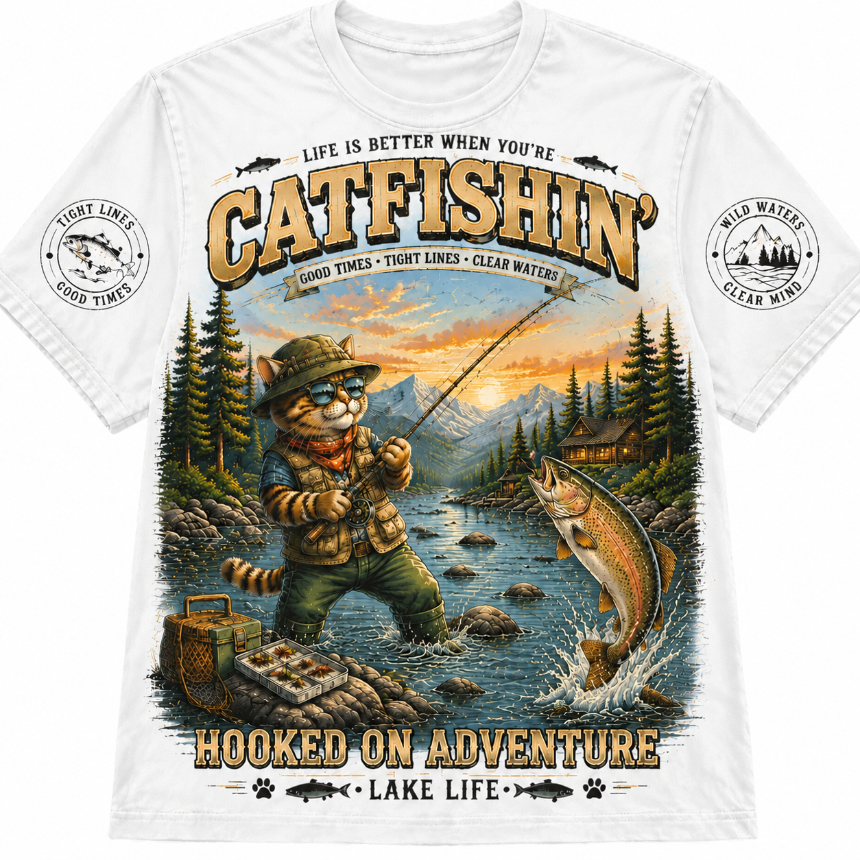 Lake Life Fishing Tee
