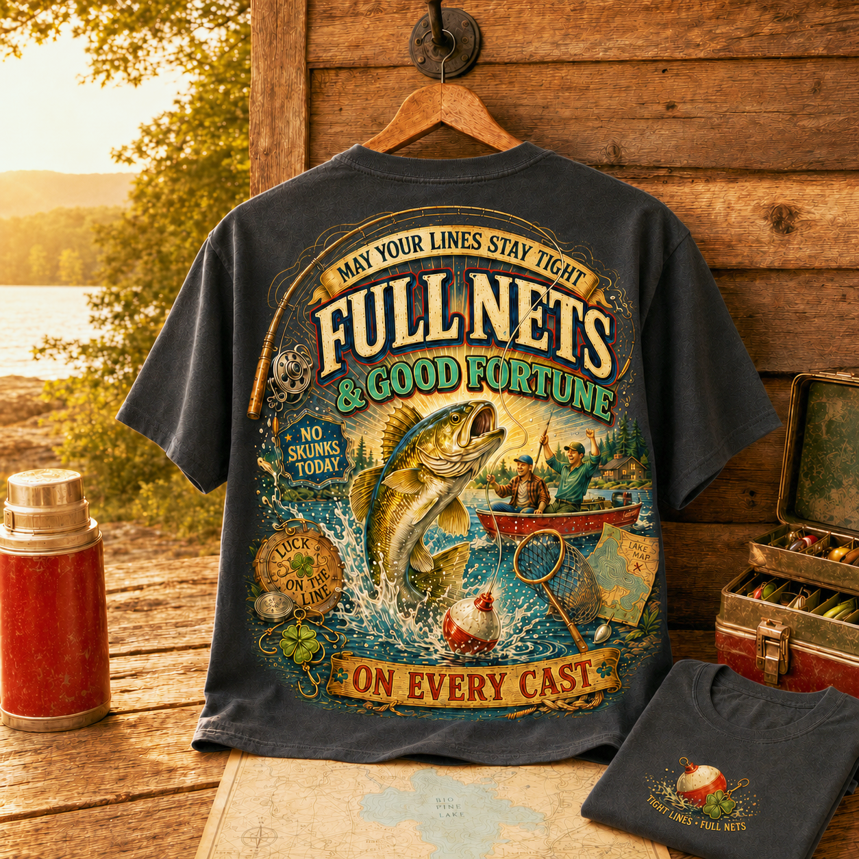Full Nets & Good Fortune Fishing T-Shirt