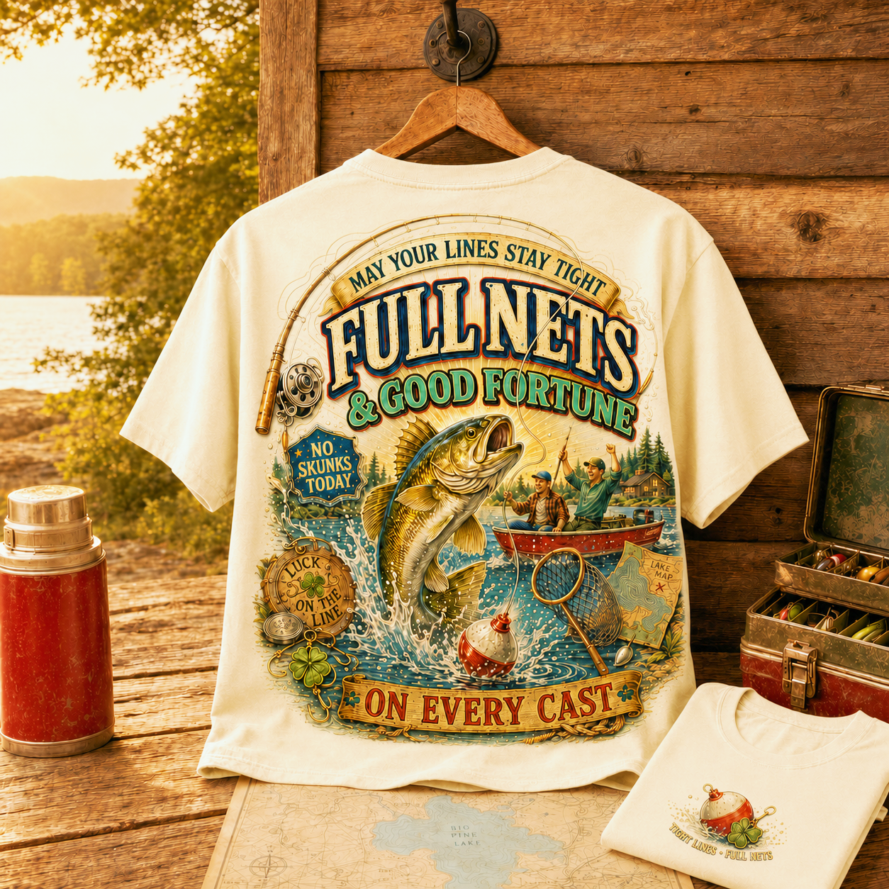Full Nets & Good Fortune Fishing T-Shirt