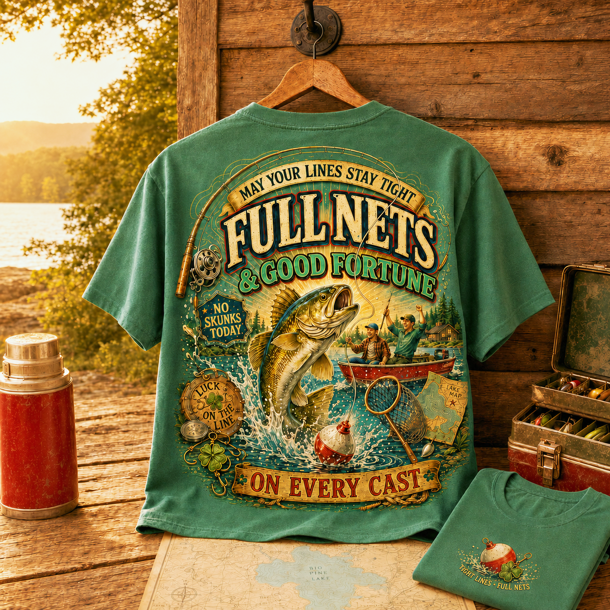 Full Nets & Good Fortune Fishing T-Shirt