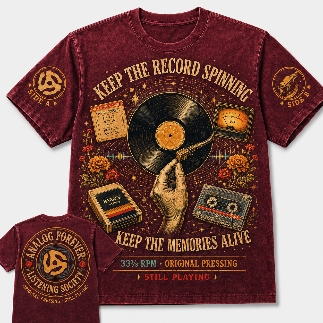 Keep the Record Spinning Vinyl T-Shirt