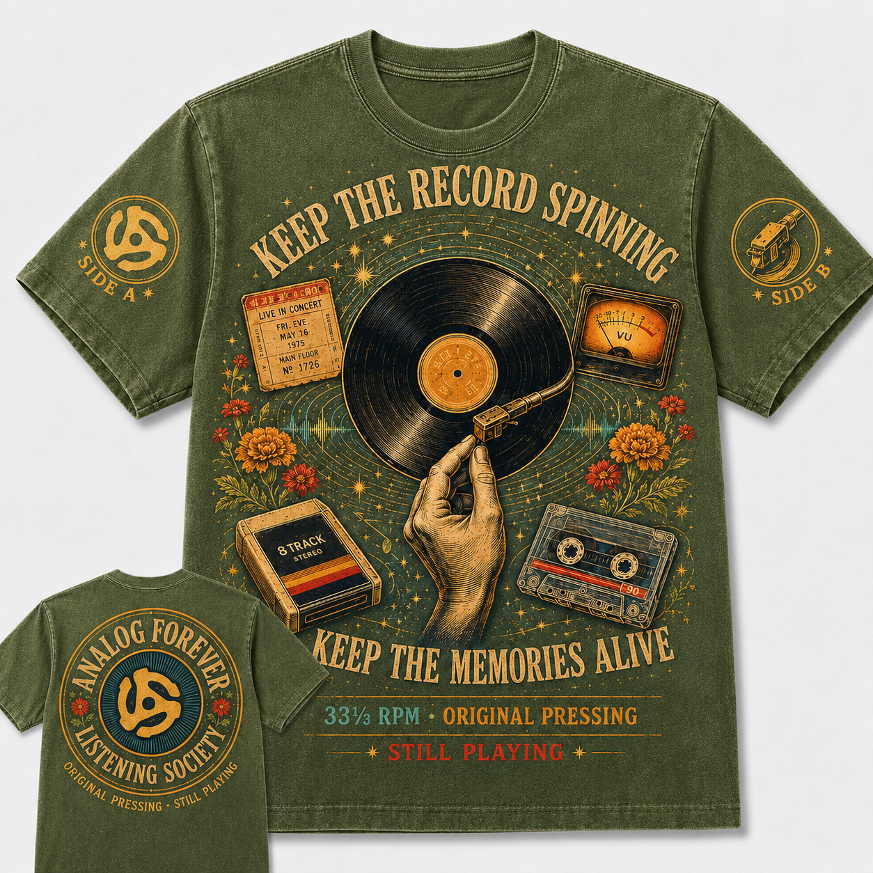 Keep the Record Spinning Vinyl T-Shirt