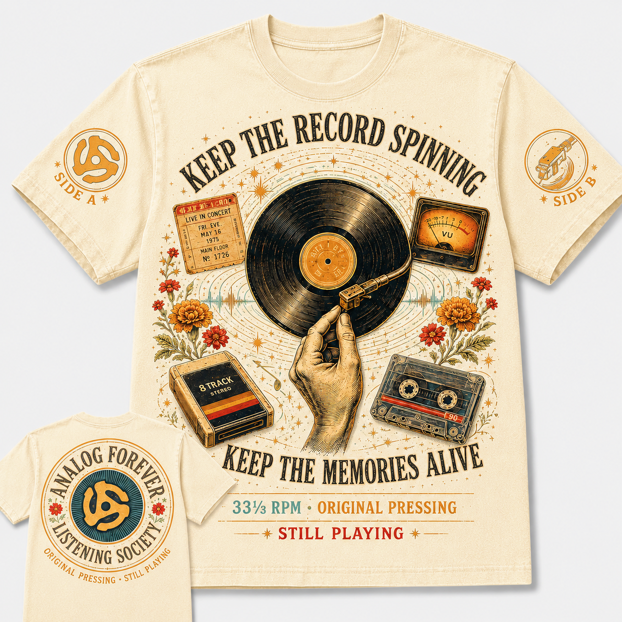 Keep the Record Spinning Vinyl T-Shirt