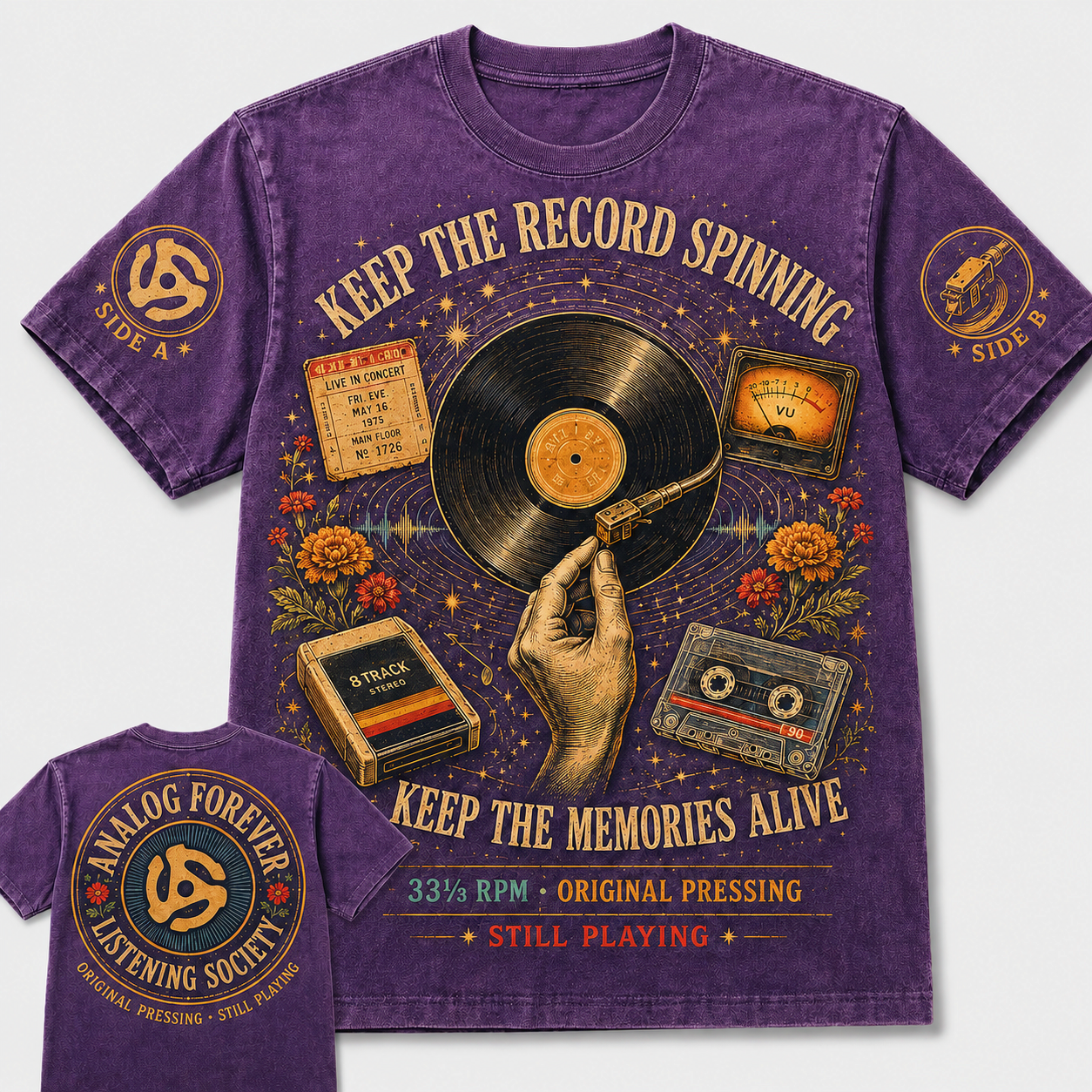 Keep the Record Spinning Vinyl T-Shirt
