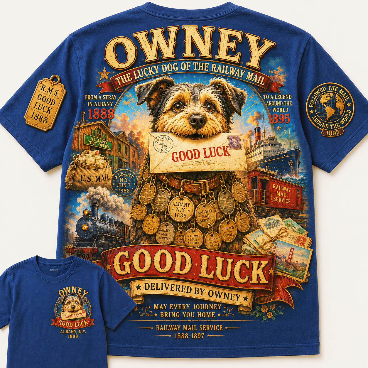 Owney Good Luck Railway Mail T-Shirt