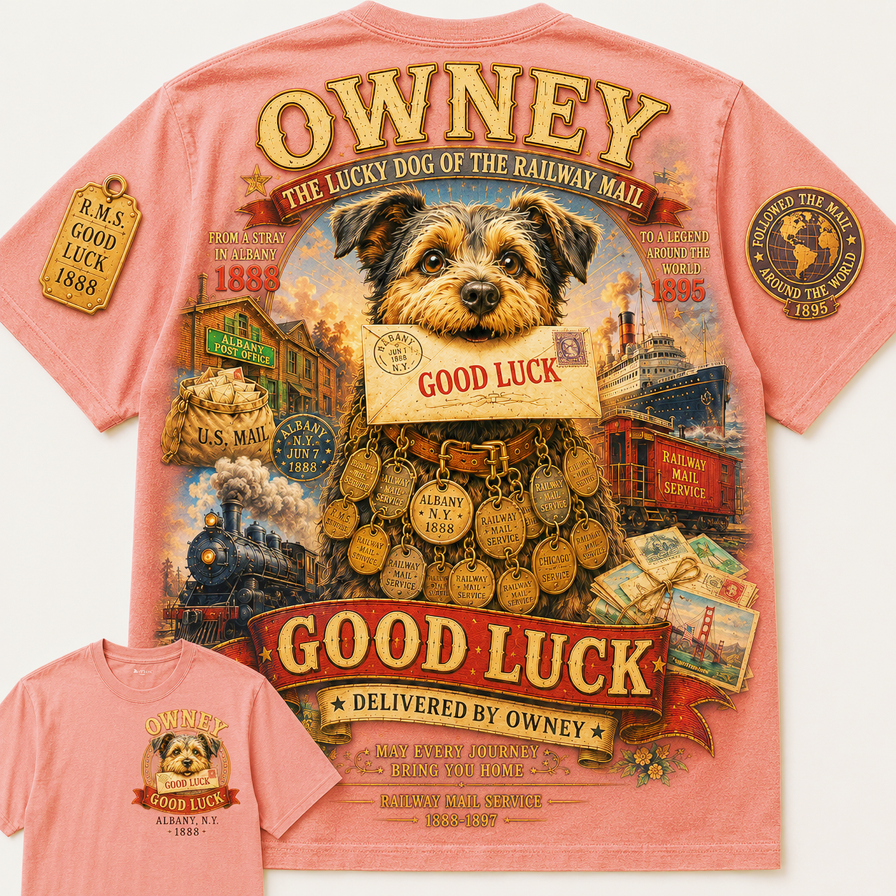 Owney Good Luck Railway Mail T-Shirt