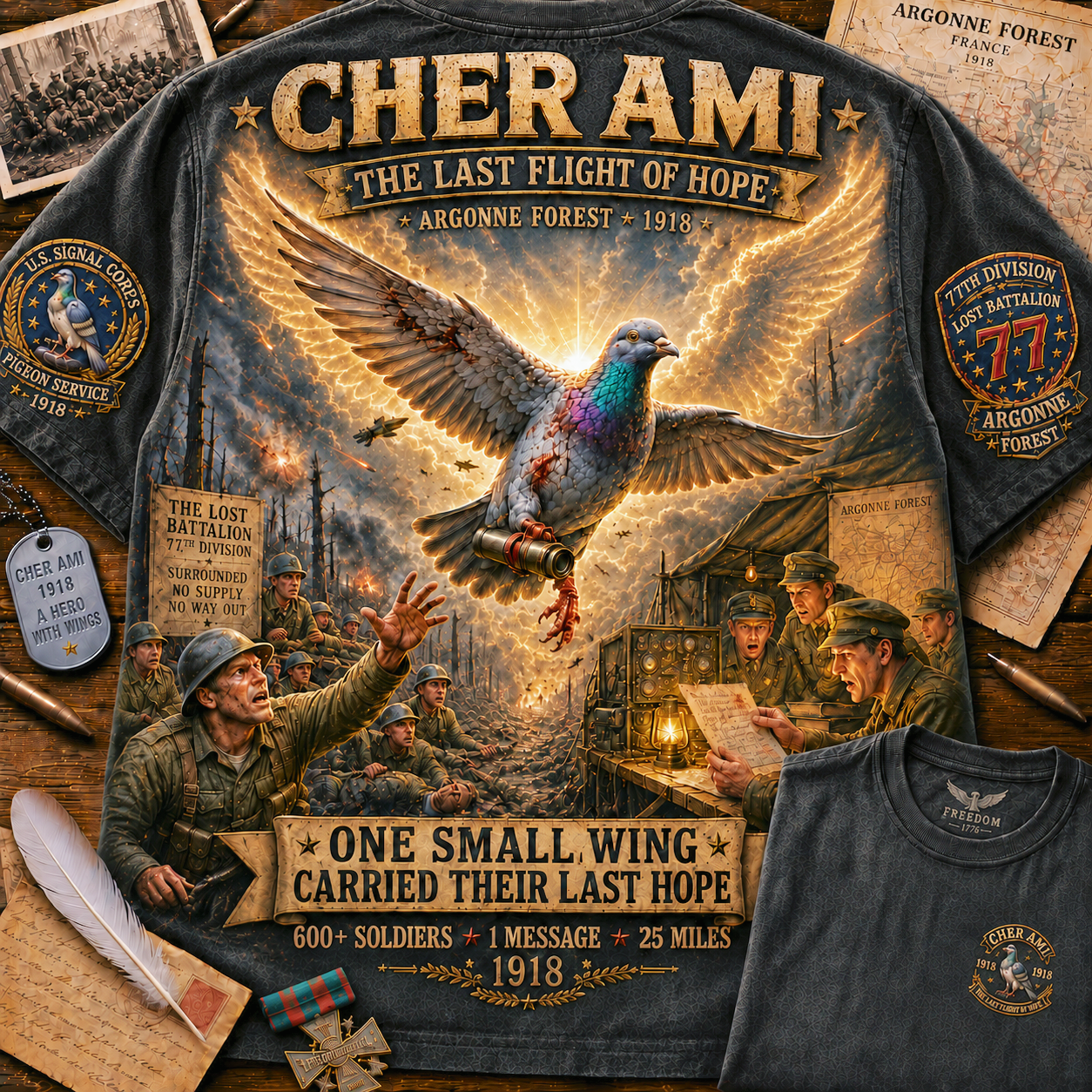 Cher Ami One Small Wing of Hope T-Shirt