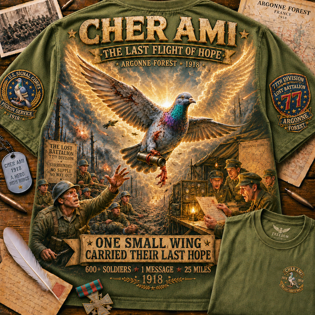 Cher Ami One Small Wing of Hope T-Shirt