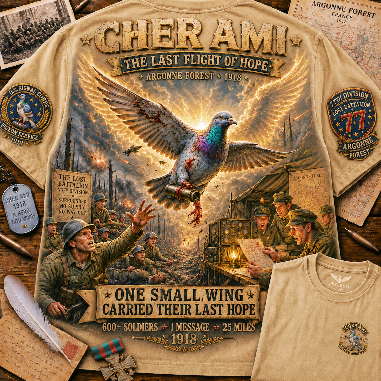 Cher Ami One Small Wing of Hope T-Shirt