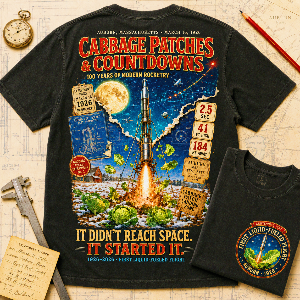 Cabbage Patch Countdown 100th Anniversary Rocket T-Shirt