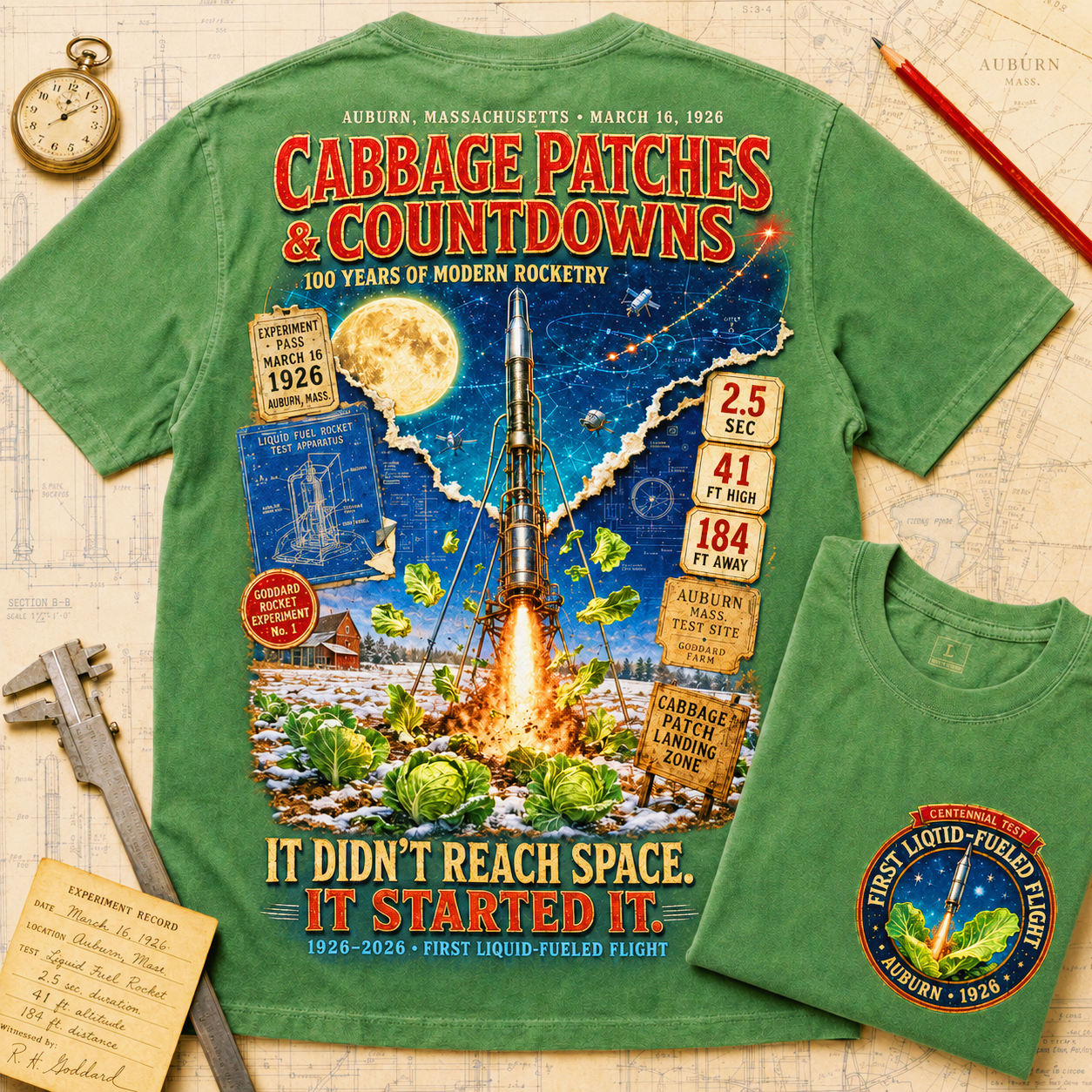 Cabbage Patch Countdown 100th Anniversary Rocket T-Shirt