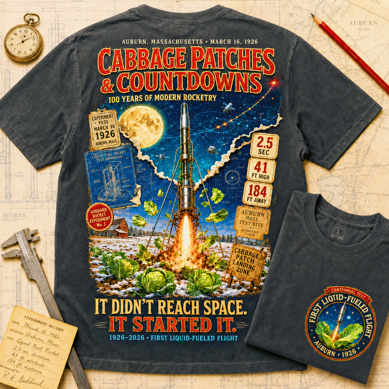 Cabbage Patch Countdown 100th Anniversary Rocket T-Shirt
