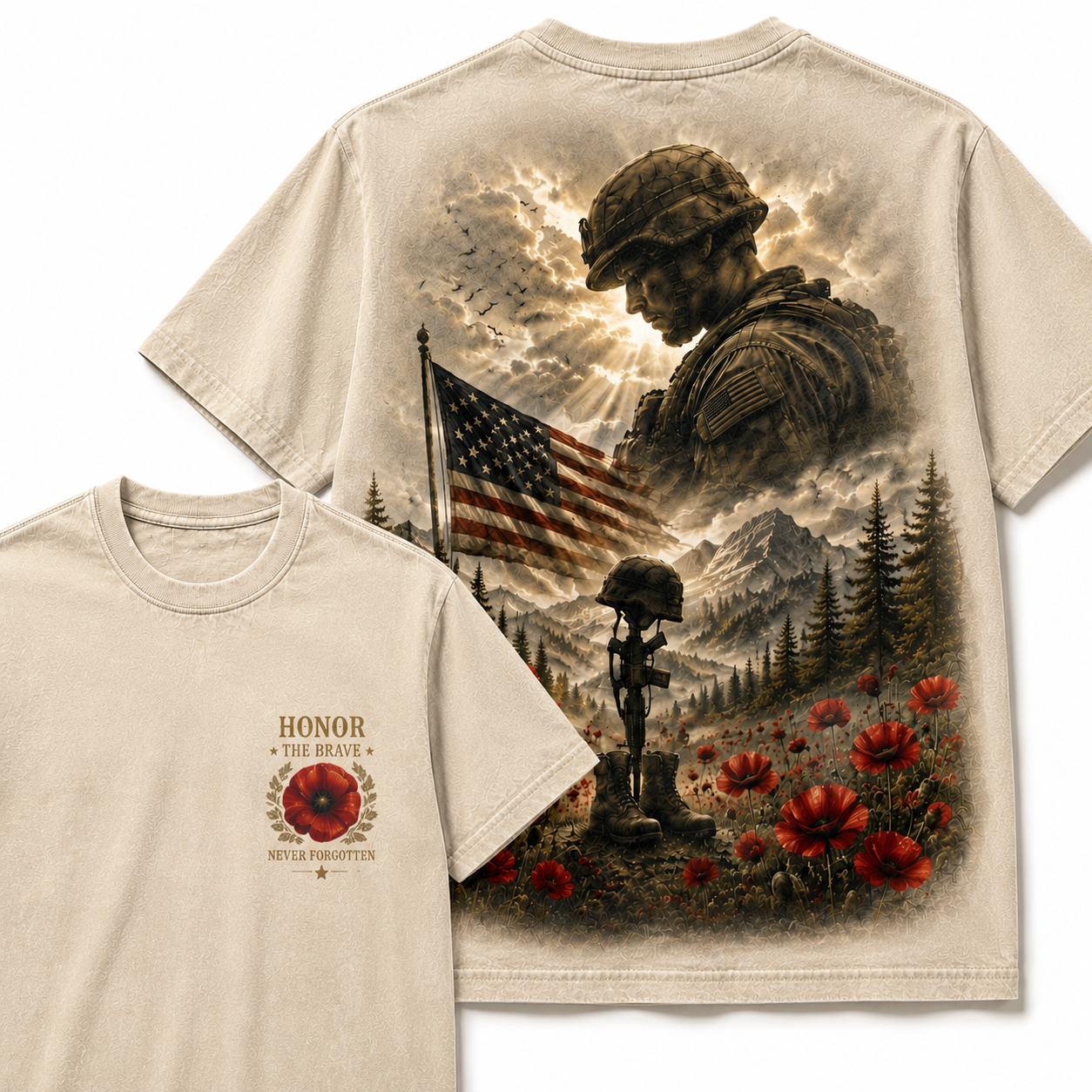 Honor The Brave Poppy Tribute Tee