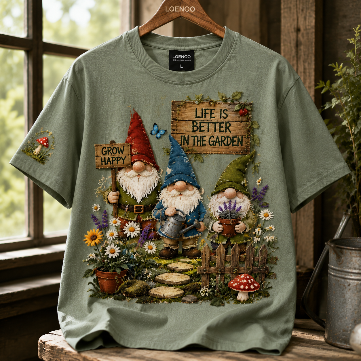 Garden Gnome Cottage Tee