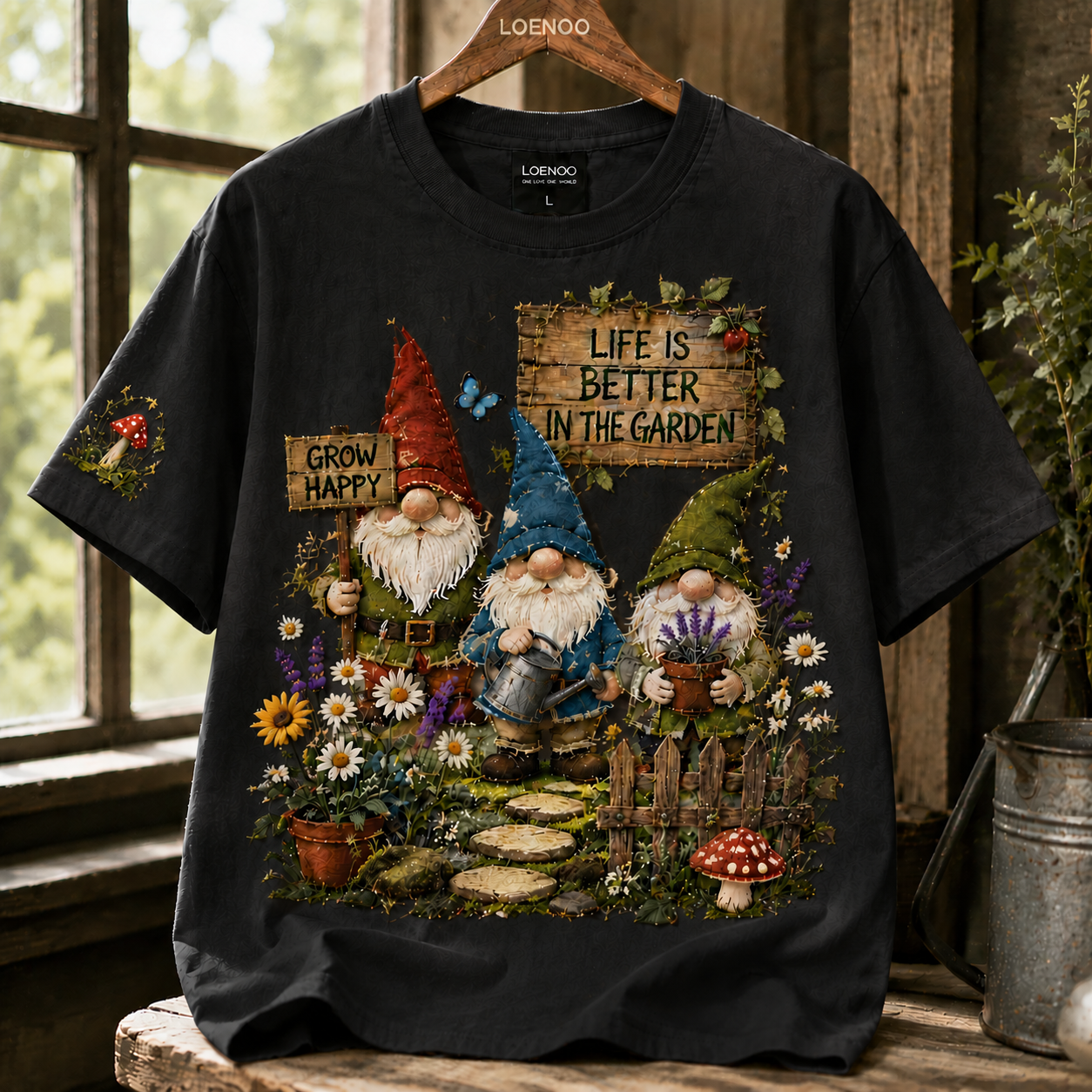 Garden Gnome Cottage Tee
