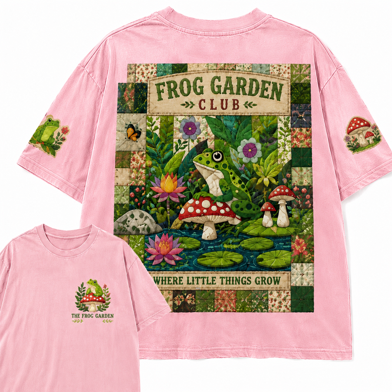 Frog Garden Club Patchwork Tee
