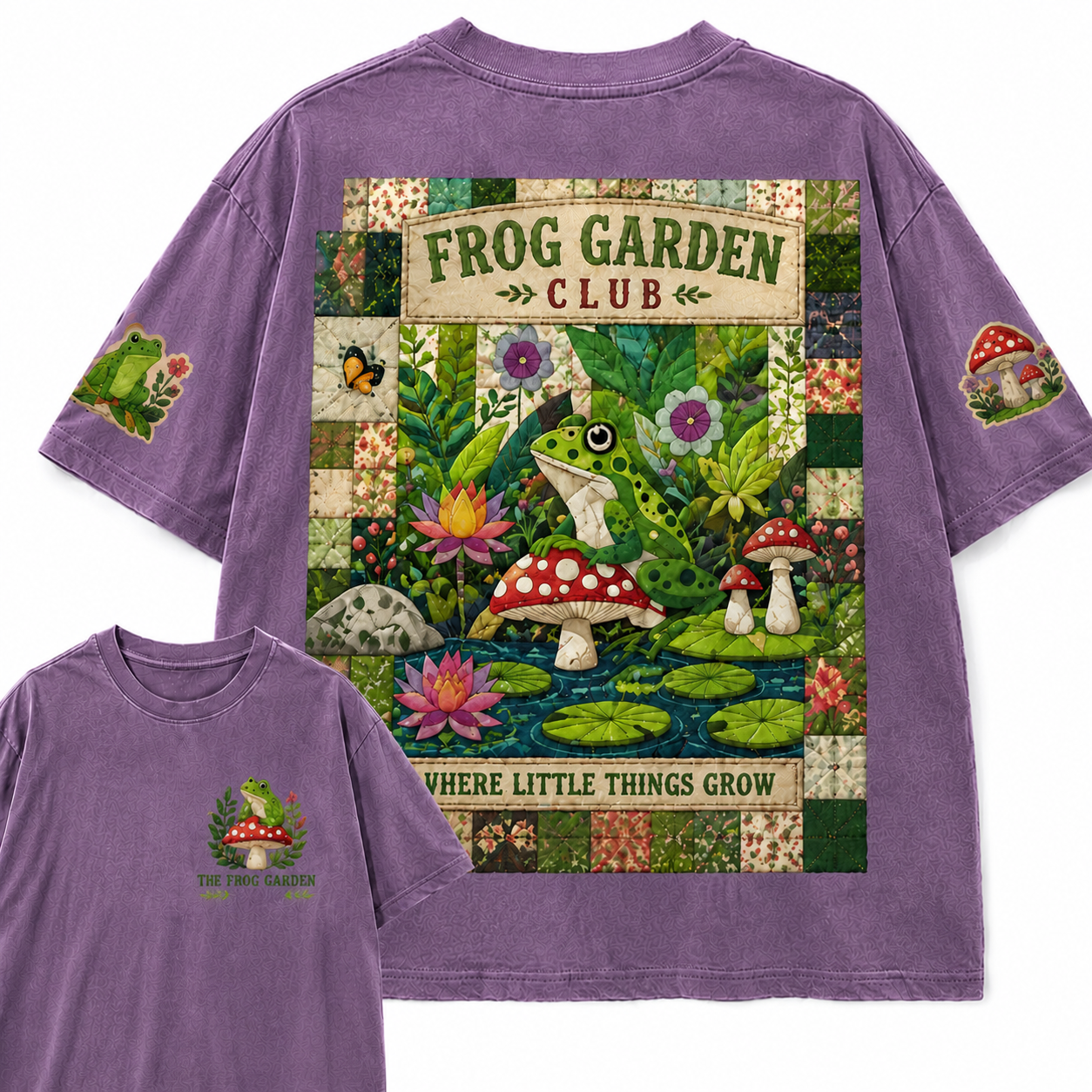 Frog Garden Club Patchwork Tee