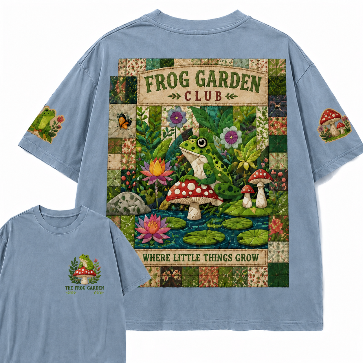 Frog Garden Club Patchwork Tee