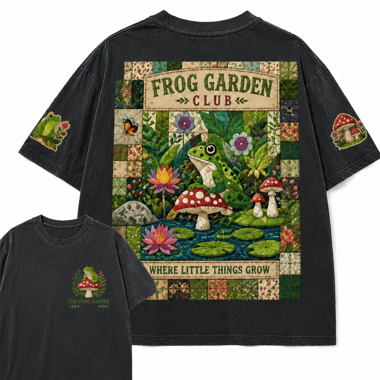Frog Garden Club Patchwork Tee
