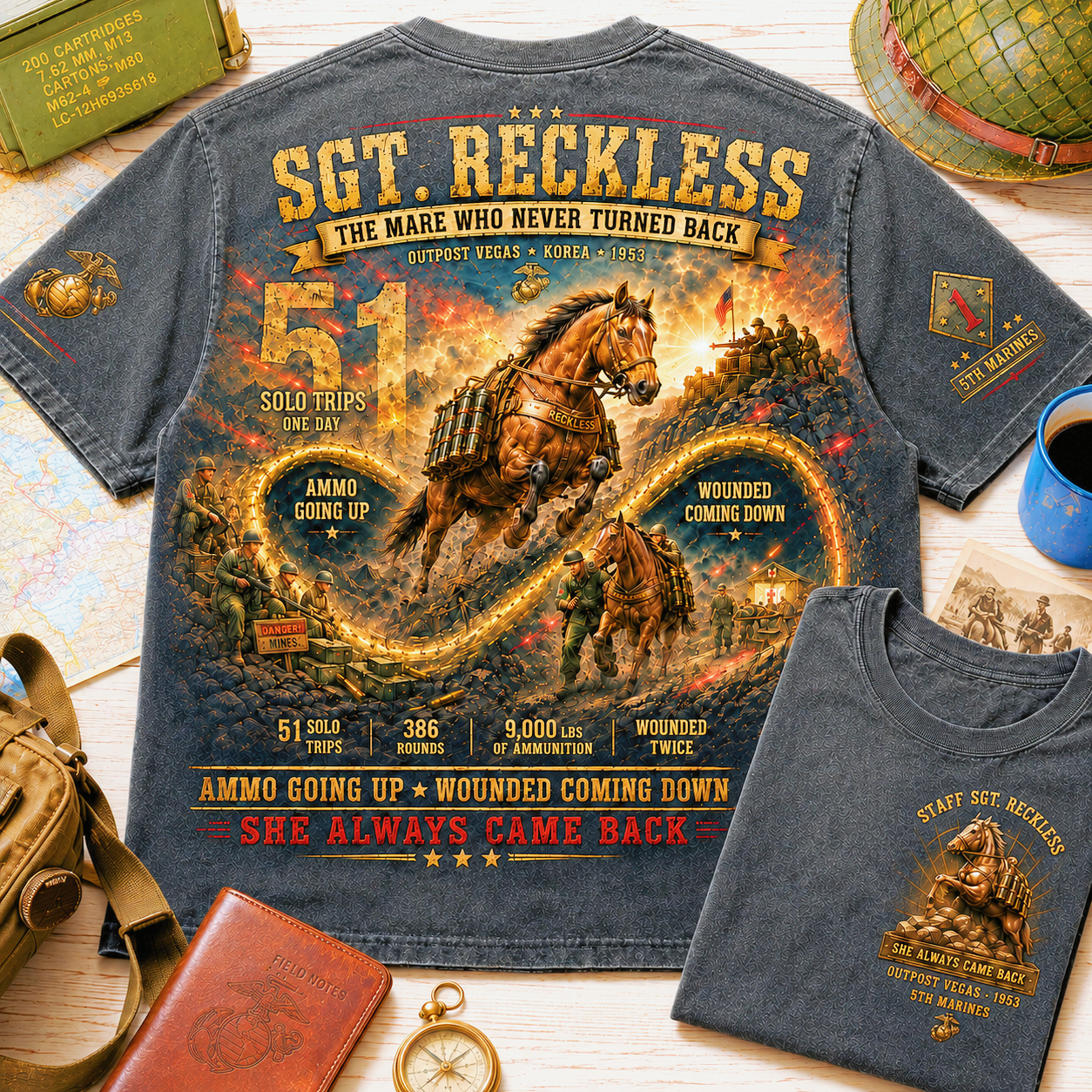 Sgt. Reckless Never Turned Back T-Shirt