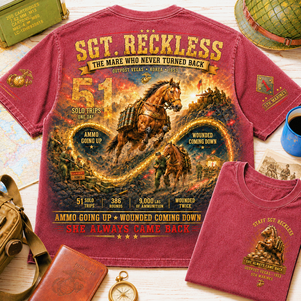 Sgt. Reckless Never Turned Back T-Shirt