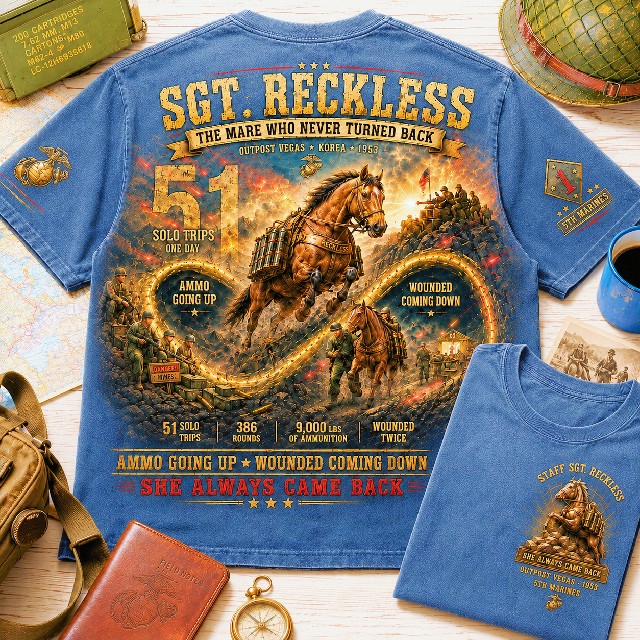 Sgt. Reckless Never Turned Back T-Shirt