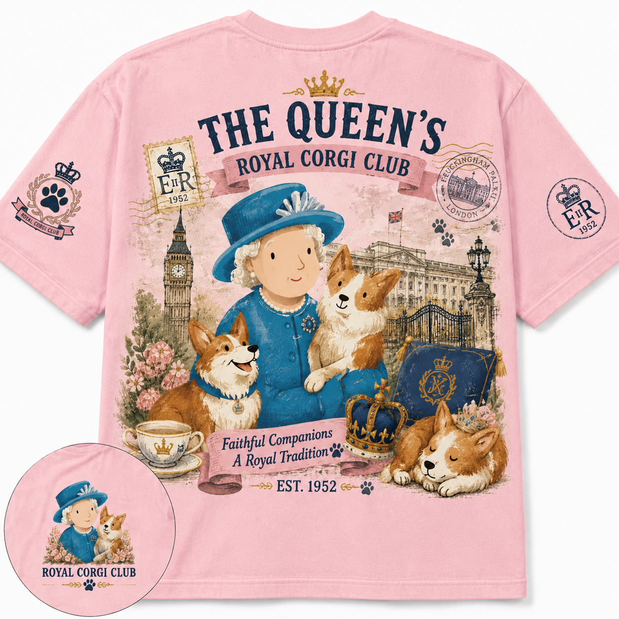 The Queen’s Royal Corgi Club Tee