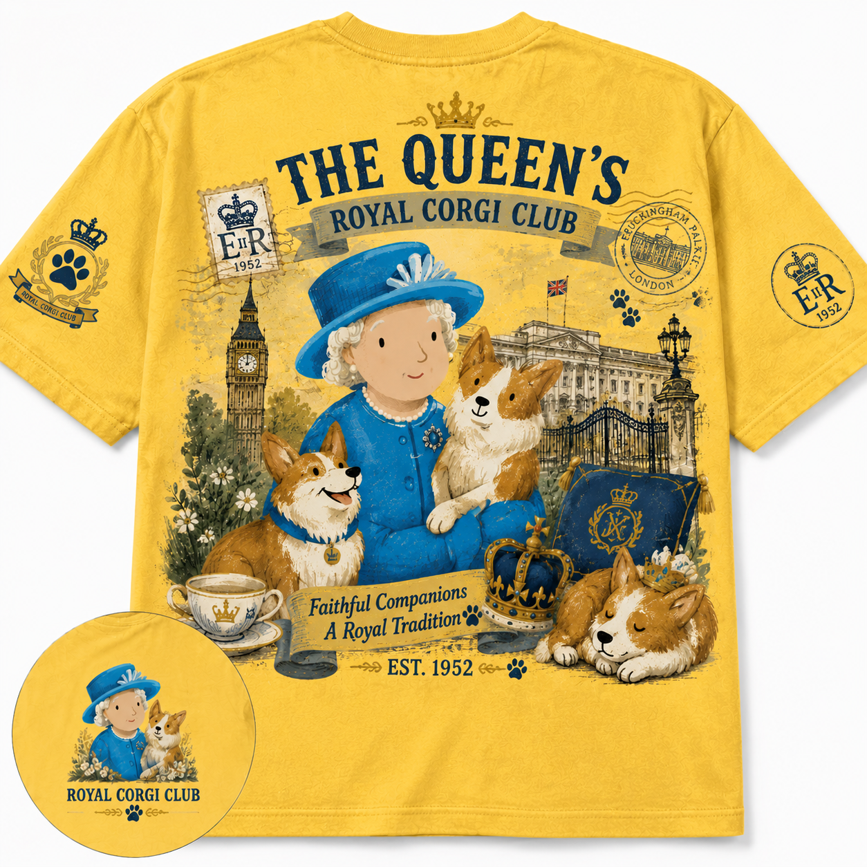 The Queen’s Royal Corgi Club Tee