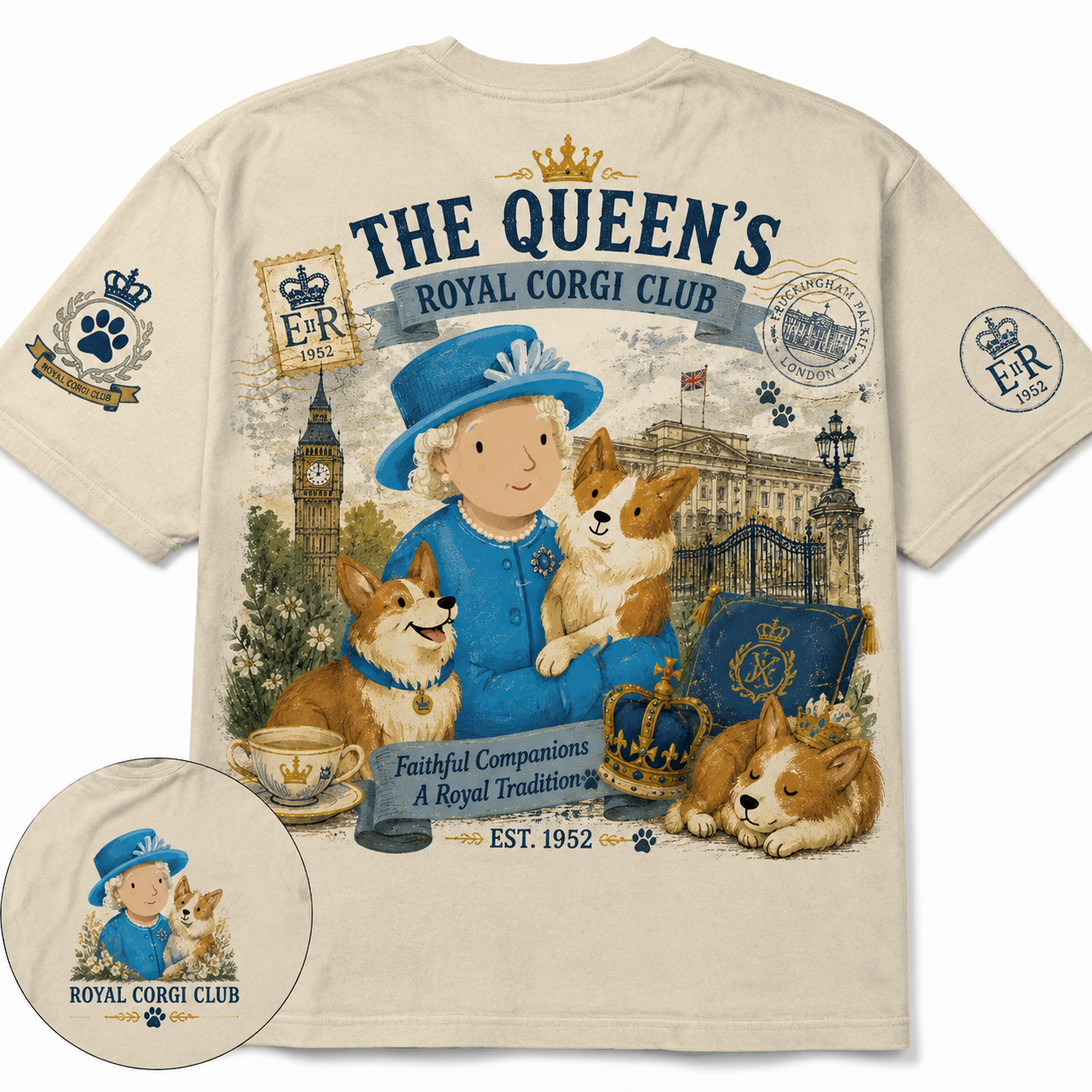 The Queen’s Royal Corgi Club Tee