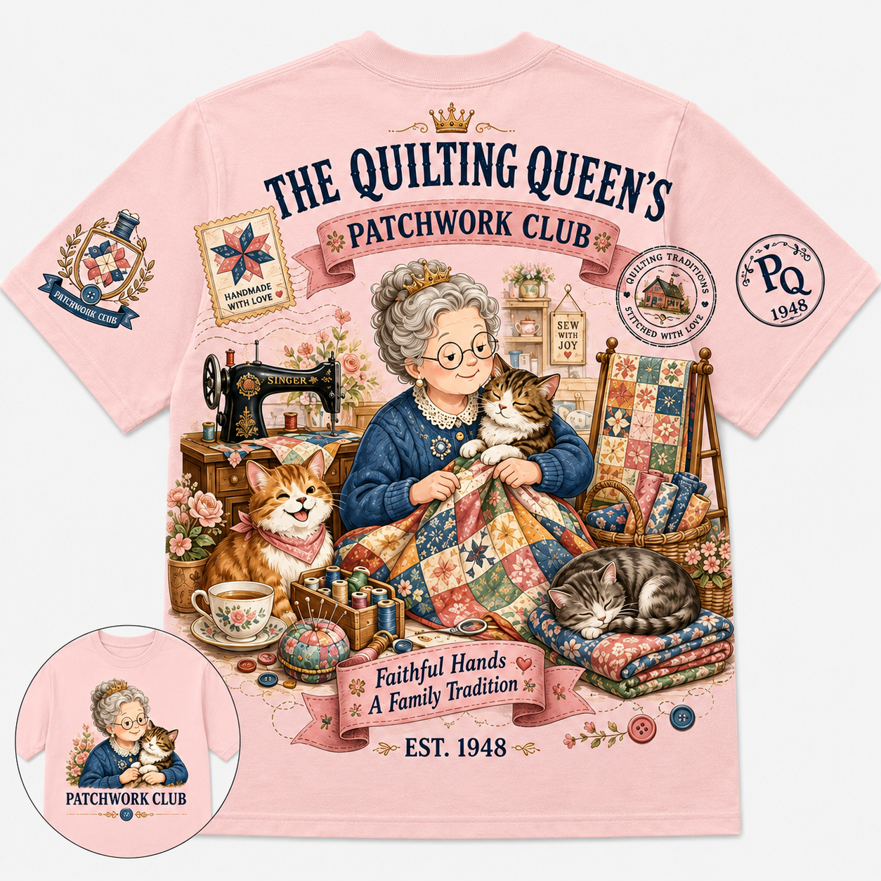 Quilting Queen’s Patchwork Club T-Shirt