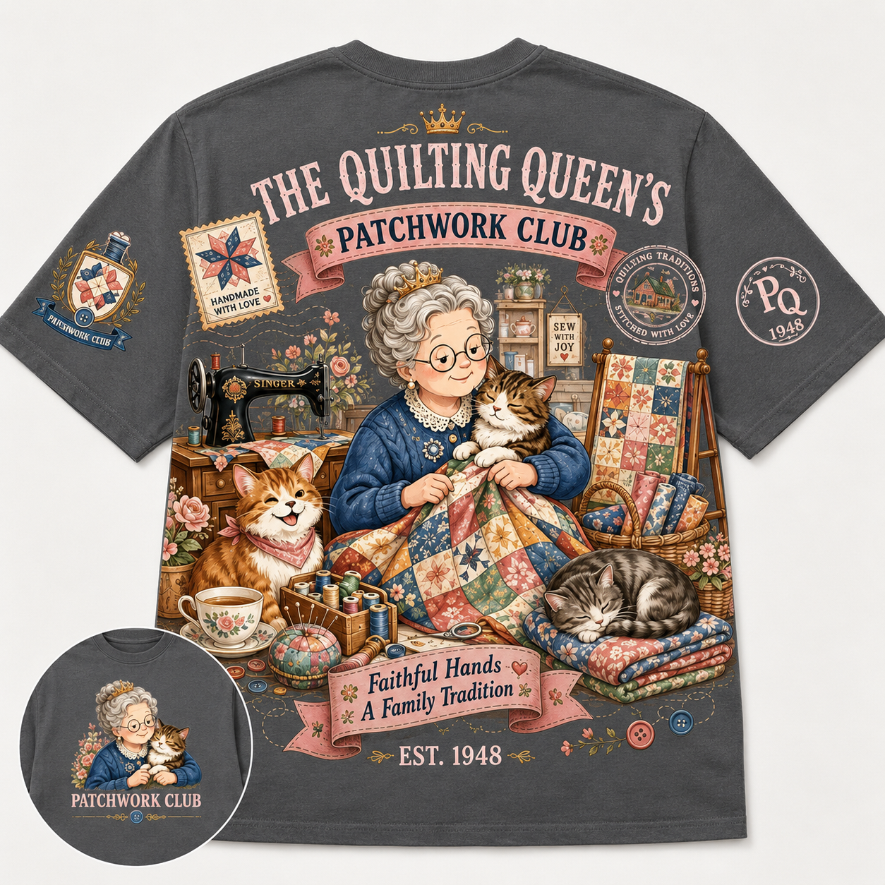 Quilting Queen’s Patchwork Club T-Shirt